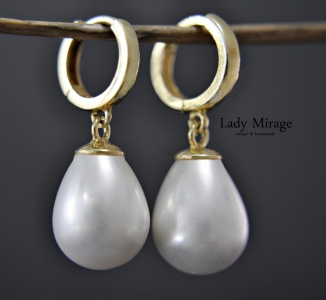 925 silver - chain pearl pendant - drops - timeless - classic - personalized - gold-silver-rose gold - handmade - gift for her